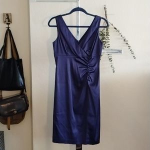 Purple/Navy Wedding Guest Dress